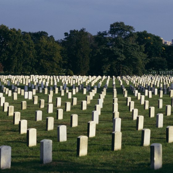 Many coach tours stop at Arlington National Cemetery in Virginia.