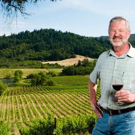 Jeans and a collared shirt are standard attire for Sonoma in autumn.