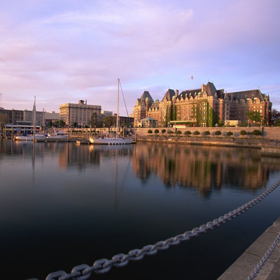 The Inner Harbour Walkway leads past the Empress Hotel.