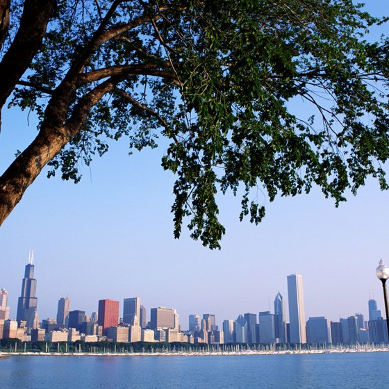 Tall buildings and a beautiful blue lake reveal Chicago's romantic side.
