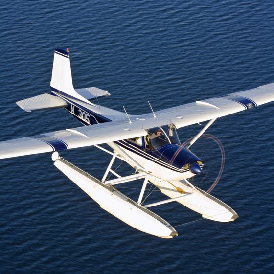 Sea planes fly into Bimini's north island.