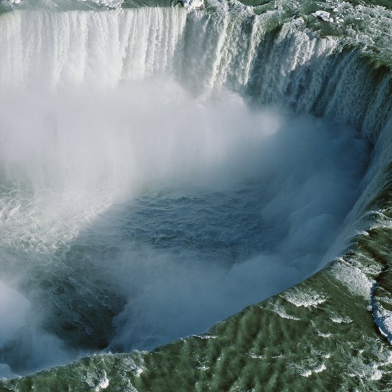 Horseshoe Falls on the Canadian side of Niagara Falls is considered the more spectacular view.