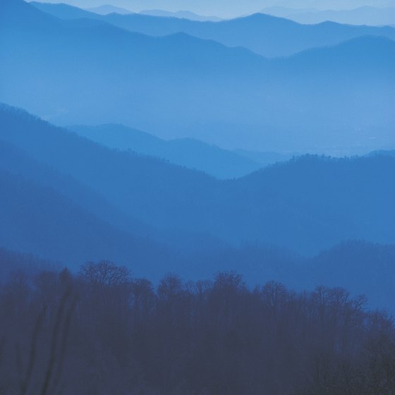 The well-watered Great Smoky Mountains are full of deep ravines and canyons.