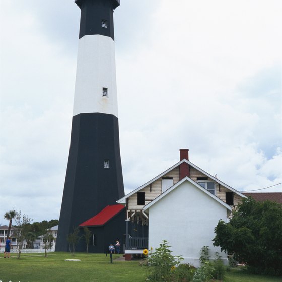 The historic Tybee Lighthouse is adjacent to the North Beach parking lot, a stop for the Tybee Shuttle.