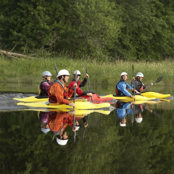 Kayaking is a fun way to get your exercise.