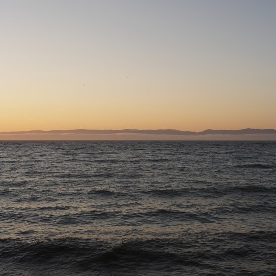 The strait of Juan de Fuca touches the far northwest tip of the contiguous United States.