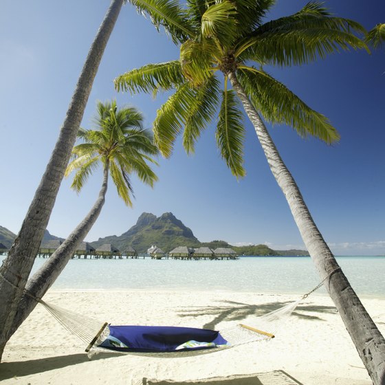 Pitch your tent at a private campground on Bora Bora.