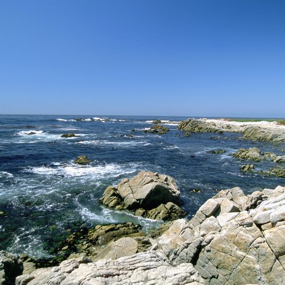 The rocky coastline near Carmel, California