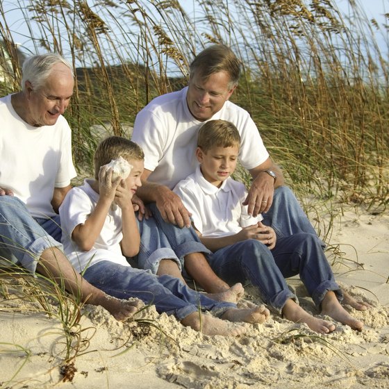 Sand, sea oats, sunshine and shells welcome visitors to North Carolina beaches.