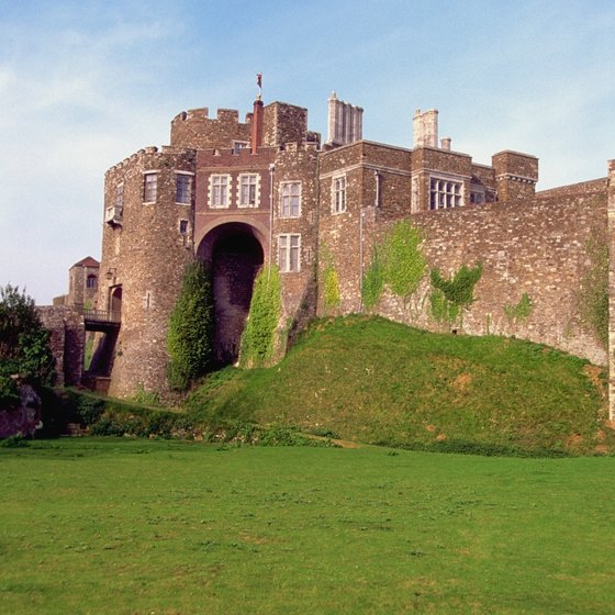 See England's Dover Castle during the sunny days of summer.