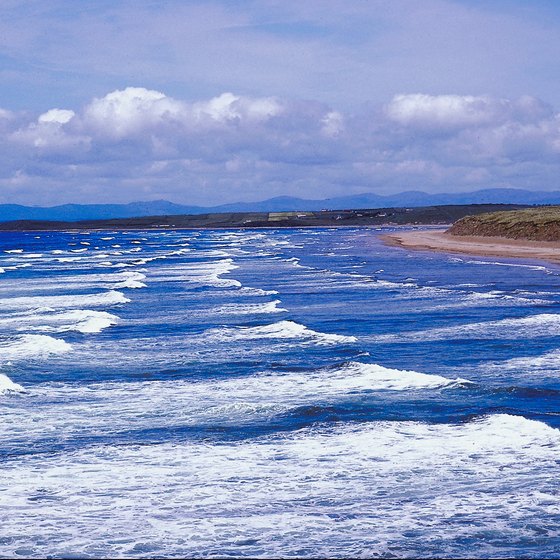 The beach at Bundoran draws visitors from across Ireland.