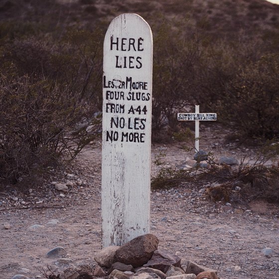 Grave sites of outlaws are one of the many attractions in Tombstone.