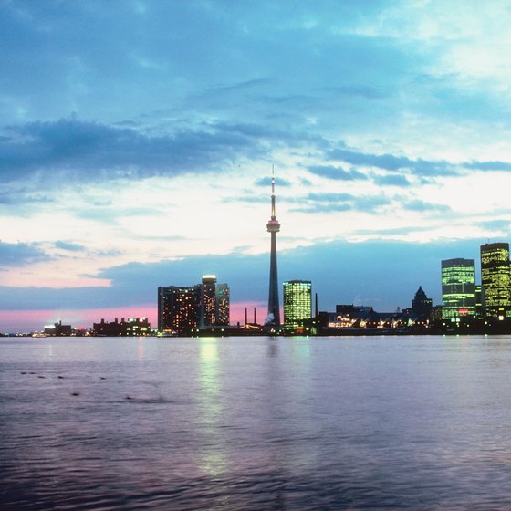 Toronto offers a romantic skyline for visitors.