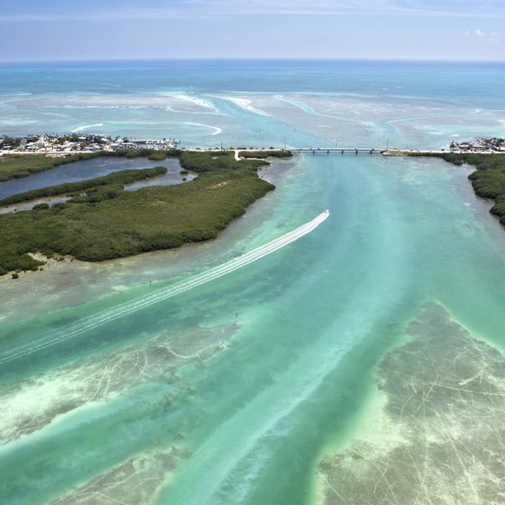 An aerial view of the Florida Keys
