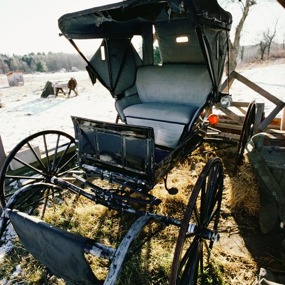 Horses and buggies are plentiful in the Pennsylvania Dutch section of southeastern Pennsylvania.