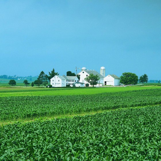 Quiet farmlands greet visitors to Lancaster, Pennsylvania.