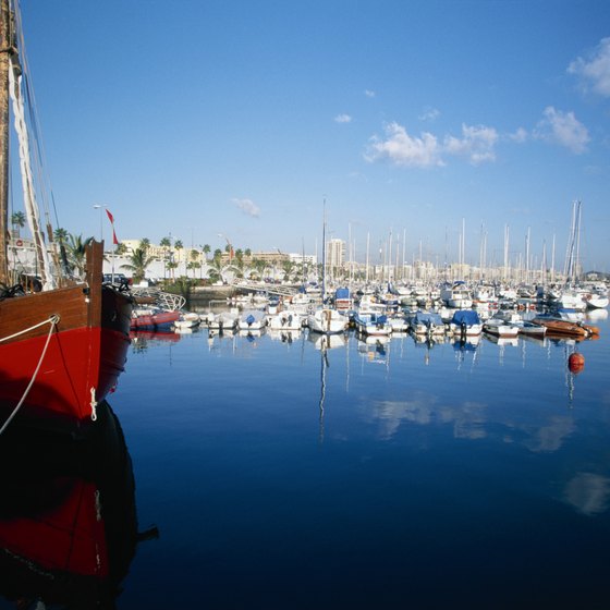 Las Palmas harbor is one of the premier sailing regatta locations in Europe.