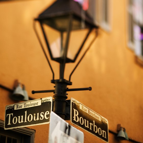 Visit Bourbon Street in the French Quarter in New Orleans.