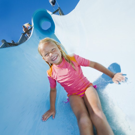 Enjoy water slides at Oshkosh's community water park.
