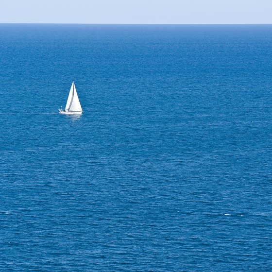 Chesapeake Bay off Annapolis is studded with sailboats when the weather is fine.