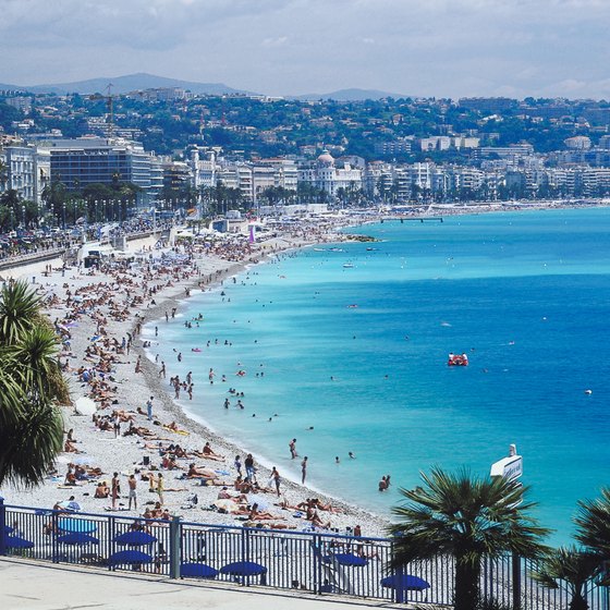 Beaches in southern France are popular vacation destinations.