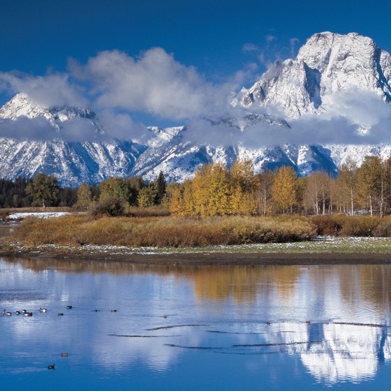 Grand Teton National Park has 13 peaks with elevations over 12,000 feet.