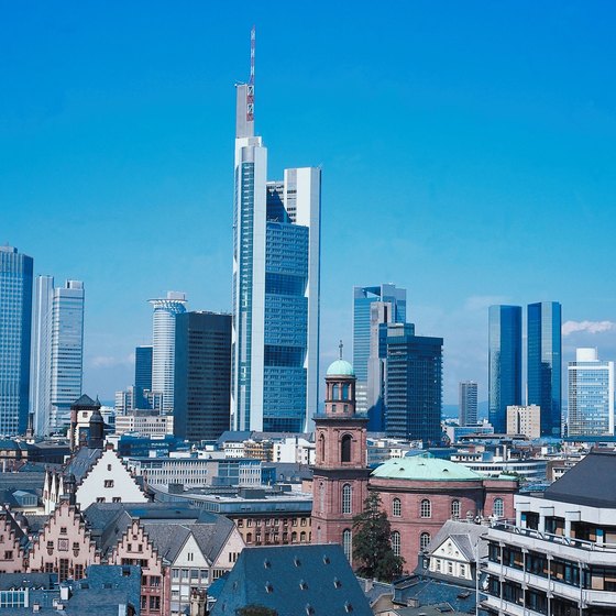 Frankfurt, Germany, is one of Europe's financial capitals.