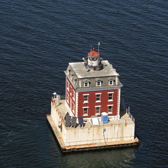 New London Ledge Lighthouse was built in 1909.
