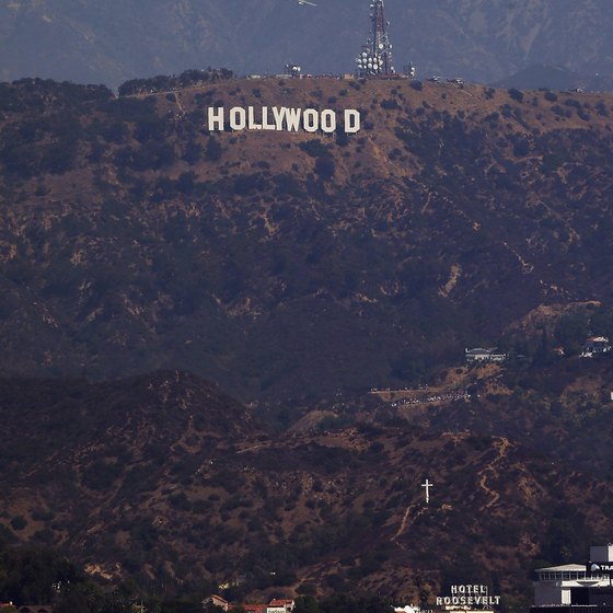 The famous Hollywood Sign can be seen from quite a distance.