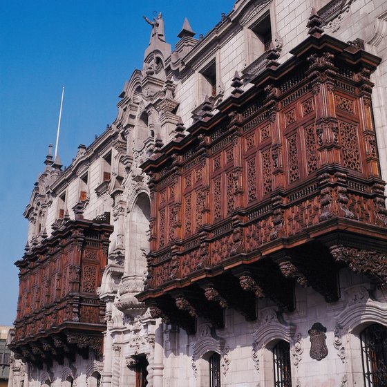 Lima is known for its baroque woodwork balconies.