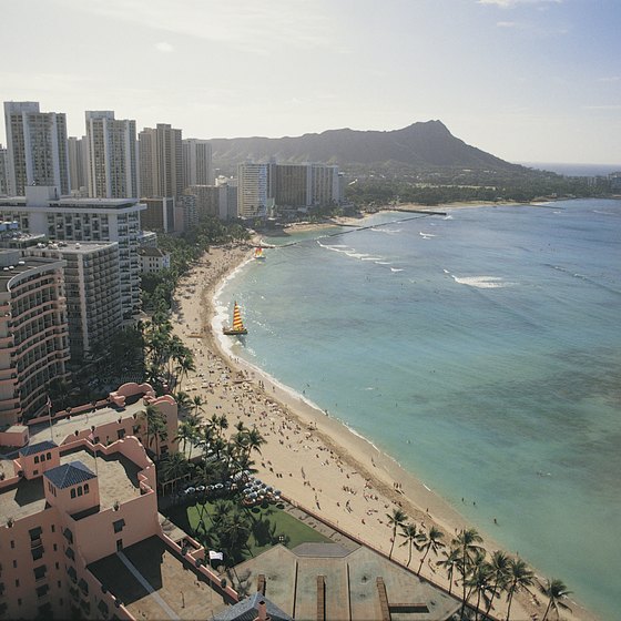 Waikiki Beach is one of the most popular tourist haunts on Oahu.