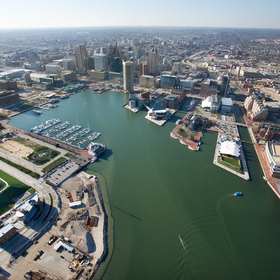 Baltimore's Inner Harbor is less than nine miles from Towson via York Road.