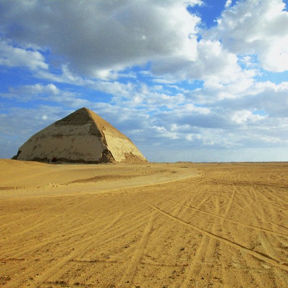 Dahshur's Bent Pyramid soars 344 feet into the sky.