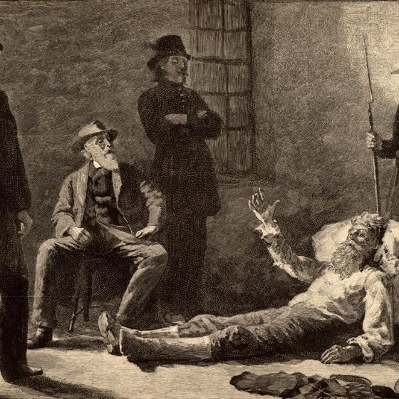 Abolitionist John Brown, captured in 1859