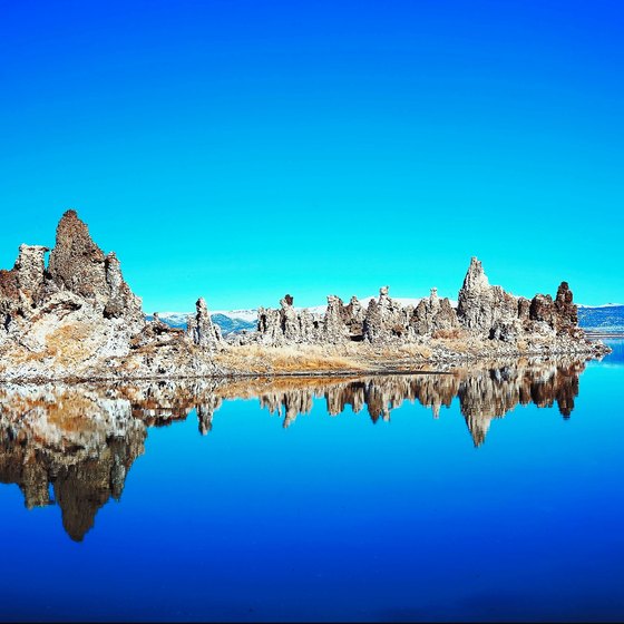 The salt lakes of Bolivia are nestled among spectacular mountain sceneries.