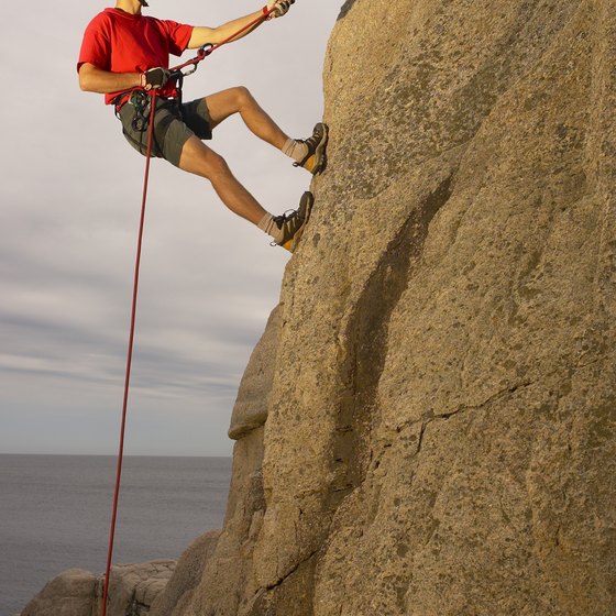 Rock climbing in southeastern New Mexico demands skill and physical endurance.