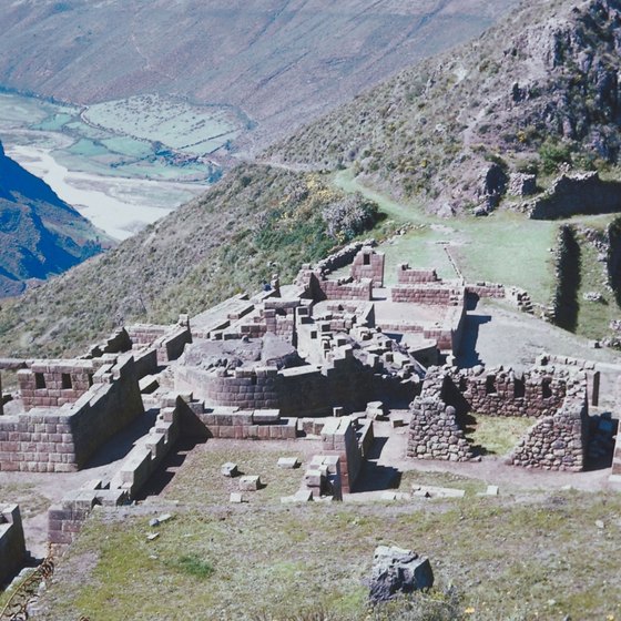 The Inca ruins of Pisac.