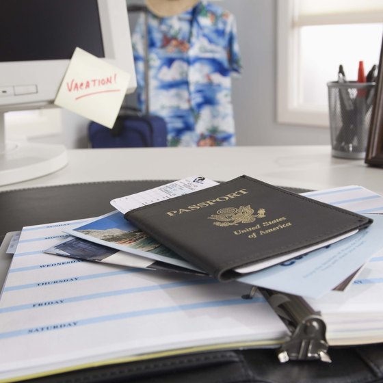 Don't forget your passport when you check in for an international flight.
