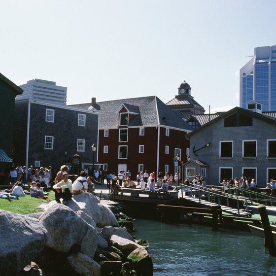 Visitors can step back in time at the historic waterfront in Halifax, Nova Scotia.