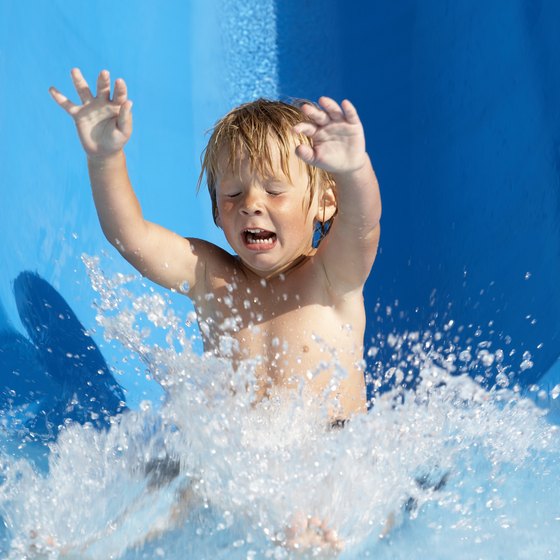 Slide into refreshing waters at a water park near Pleasanton.