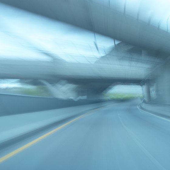 The New York State Thruway passes south of Rochester, New York.