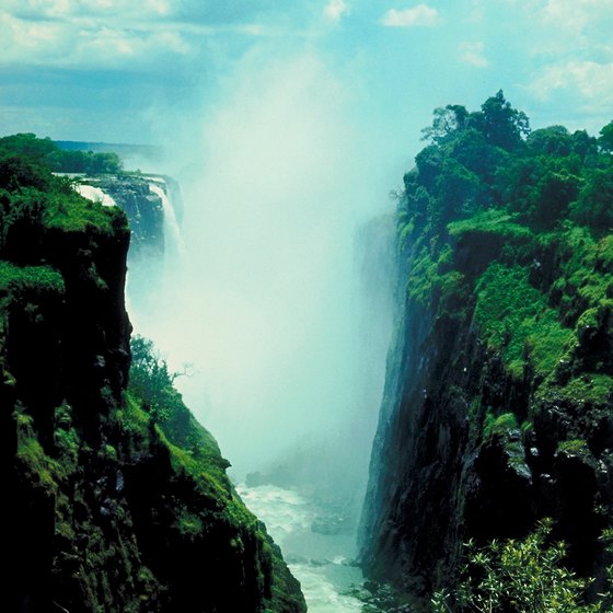 Victoria Falls in Zimbabwe offers stunningly beautiful views.