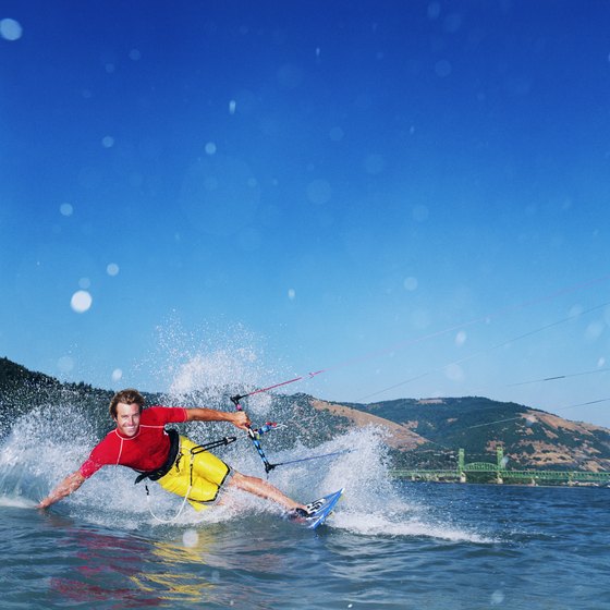 Famous for water sports, Hood River is thrilling day or night.