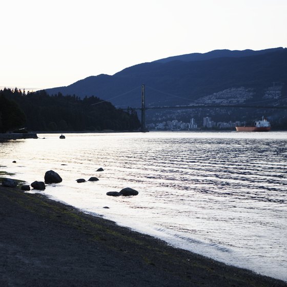 Part of the shoreline along Stanley Park, Vancouver