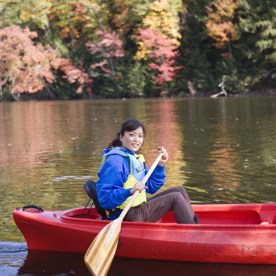 Canoeing offers a unique way to view Kentucky's autumn foliage.