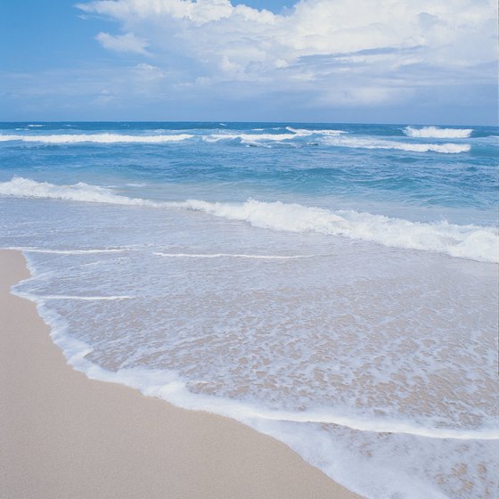 Summer brings calm to the North Shore's Waimea Bay, famous for its big waves.