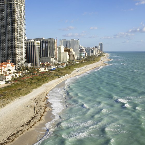 Miami Beach temperatures rarely go below 70 degrees Fahrenheit.