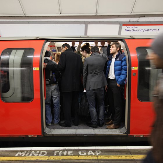 Be prepared to stand on the Tube during busy times.