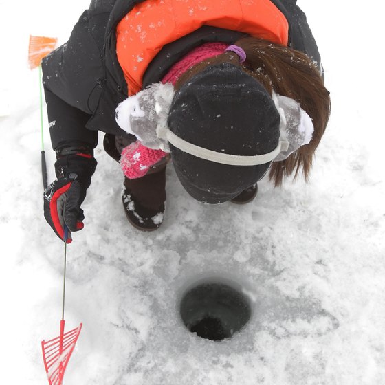 Whitney Point Reservoir offers excellent ice fishing.