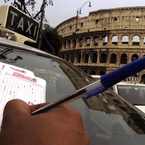 Rome's ubiquitous taxis are easiest to find around the city's major attractions.